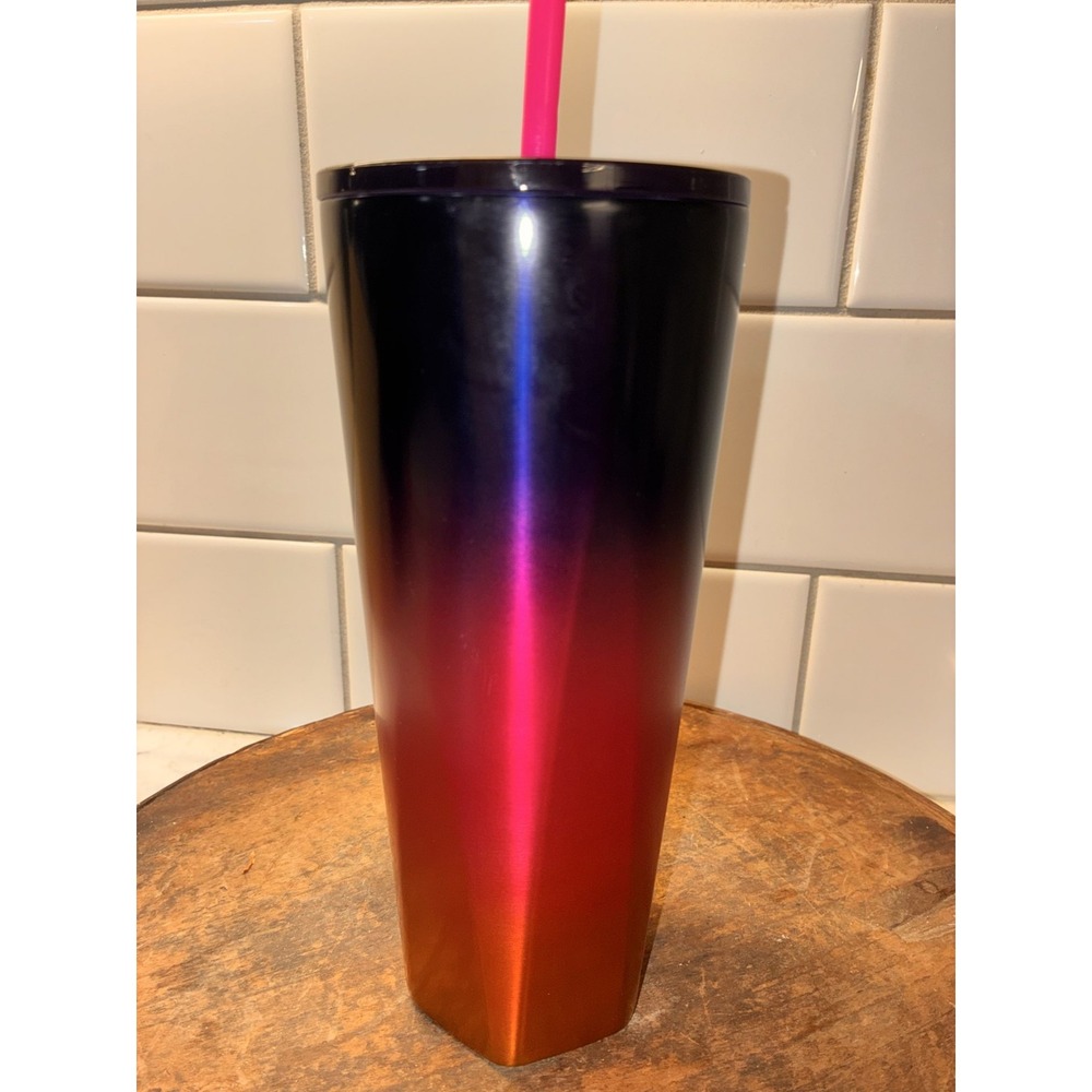 Starbucks 2022 Ombre Pink Orange Stainless‎ Steel Venti Tumbler 24oz - Picture 5 of 8